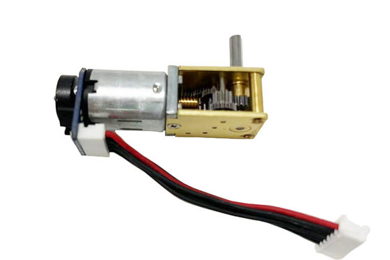 เกียร์บ็อกซ์มุมฉากโลหะ 12 มม. พร้อมมอเตอร์เกียร์ N20dc 3v 6v 12v พร้อมตัวเข้ารหัส มอเตอร์เกียร์ DC ขนาดเล็กสำหรับล็อคอิเล็กทรอนิกส์ มอเตอร์แปรงไฟฟ้า DC