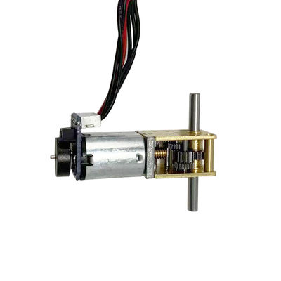 3V 5V 12V Gearbox มุมขวา N20DC เครื่องยนต์หนอนด้วย Encoder Dual Output Shaft Micro DC Motor